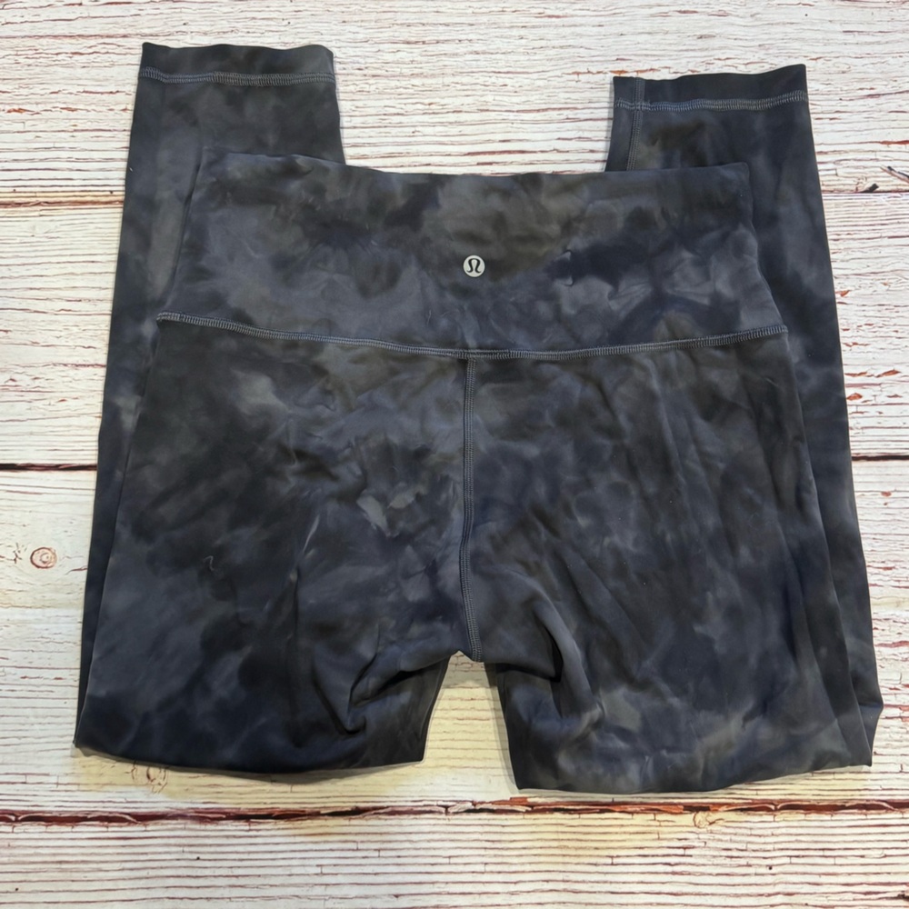Lululemon Wunder Train High-Rise Crop 23 Diamond Dye Pitch Grey Graphite Grey 10 - Picture 7 of 9